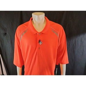 Men's Big And Tall 5X T Neon Orange And Grey PGA Pro Series Tour NWT Shirt